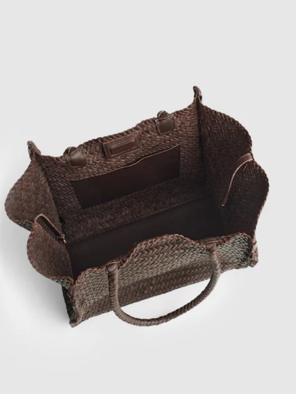 Madewell The Lexington Tote Woven Dark Brown Tote Bag coffee bean large - Picture 5 of 13